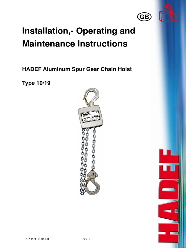 Installation,Operating and Maintenance Instructions HADEF Aluminum