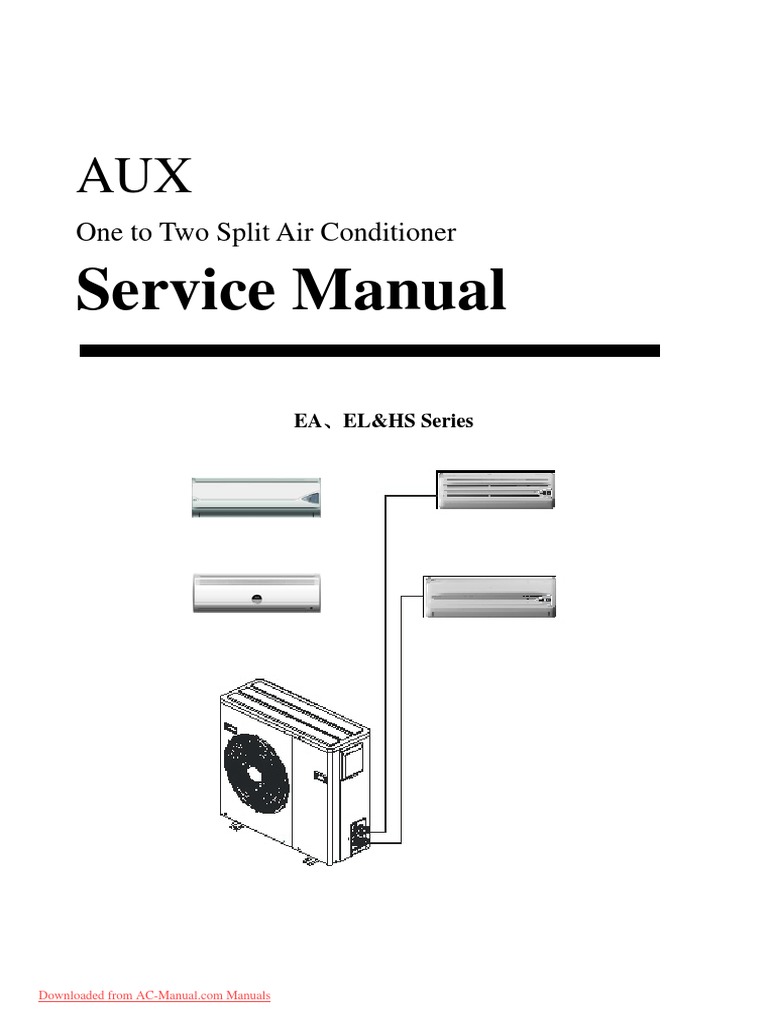 Service Manual One To Two Split Air Conditioner PDF Air Conditioning Power Supply