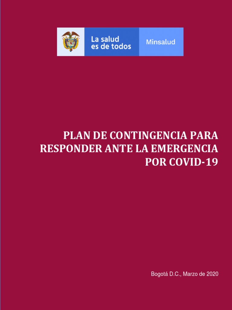 Plan de Contingencia para Responder Ante La Emergencia Por Covid-19 PDF ...