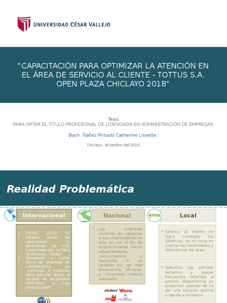 Diapositivas Tottus | PDF | Servicio al Cliente | Grupo de trabajo