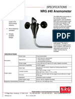 NRG #40 Anemometer Specifications