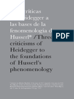Tres críticas de Heidegger a Husserl - Ramsés - Sánchez-Soberano