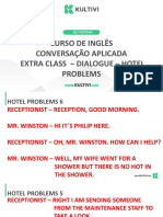 Curso de Inglês Conversação Aplicada Extra Class - Dialogue - Hotel Problems