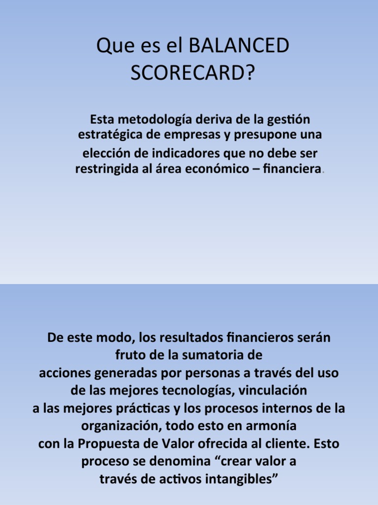 Qué es el Balanced Scorecard | PDF | Aprendizaje | Business