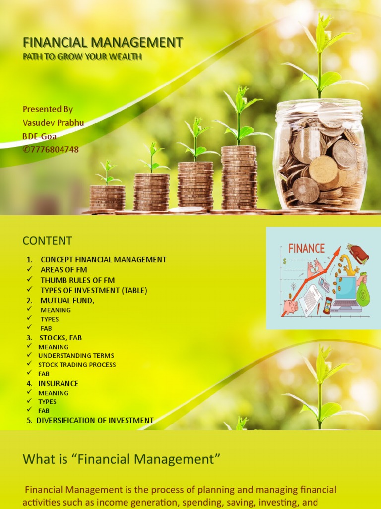 Financial Management 1 | PDF | Saving | Insurance