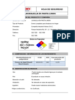 MSDS Lavavajilla Pasta Limon