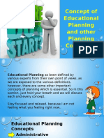Concept of Educational Planning and Other Planning Concept