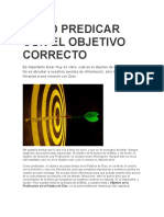 Como Predicar Con El Objetivo Correcto