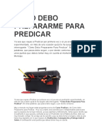 Cómo Debo Prepararme para Predicar