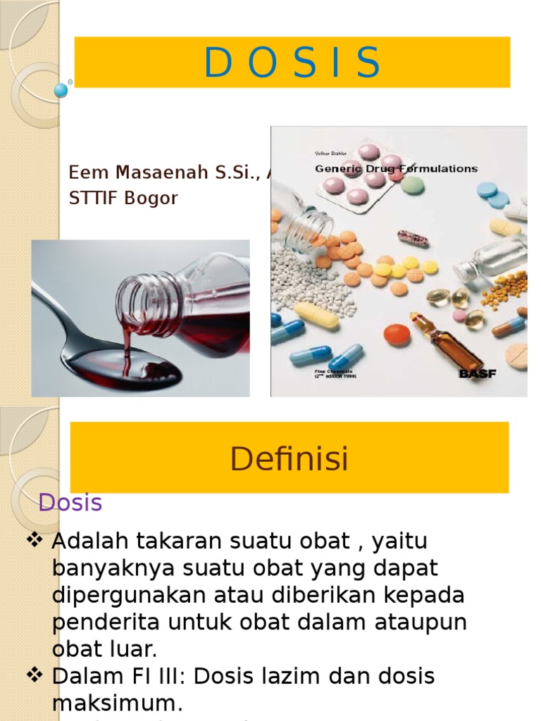 Dosis & Perhitungan-1 | PDF | Kesehatan Holistik