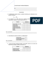 Encuesta Proveedor Hortalizas Hidropónicas MAHS