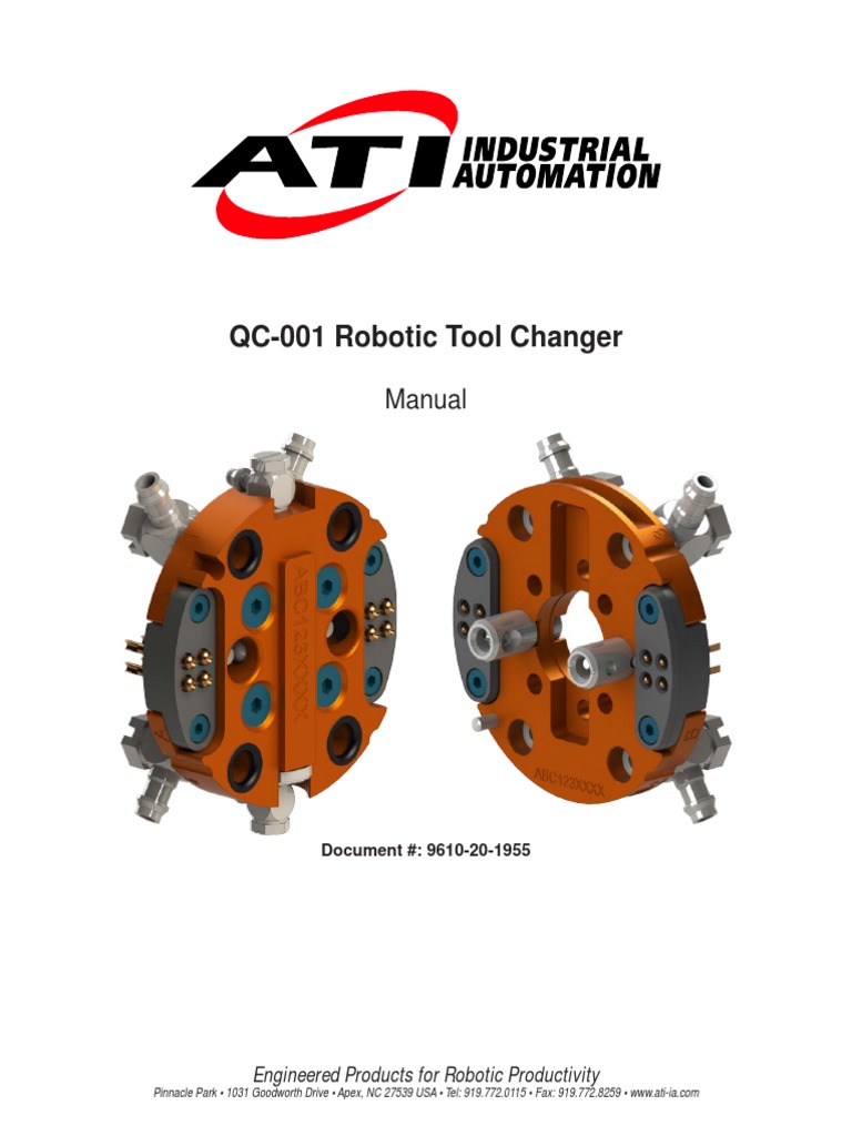 QC 001 Robotic Tool Changer: Manual | PDF | Electrical
