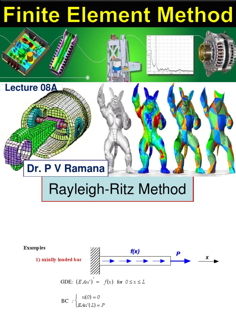 24 Fem Lecture 8 On 7th Oct 19 79 Rayleigh Ritz Method Finite Element Method System Of Linear Equations