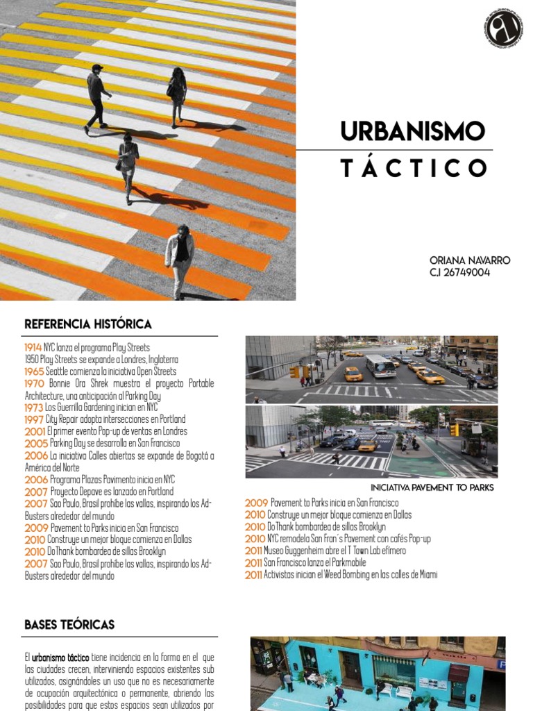 Urbanismo Tactico Final | PDF | Urbanismo | Peatonal