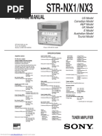 Service Manual: STR-NX1/NX3