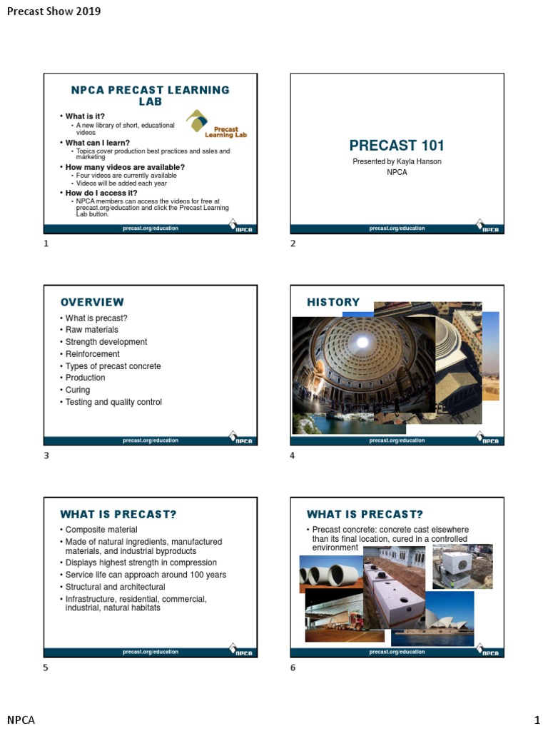 NPCA Precast Learning Lab Overview | PDF | Construction Aggregate ...