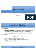 1 Pendahuluan - Operasi Biner (PPT) - Onggo Wiryawan PDF