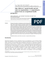 Leadership, Followers' Mental Health and Job Performance in Organizations - A Comprehensive Meta-Analysis From An Occupational Health Perspective PDF