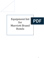 Equipment List For Marriott Brand Hotels