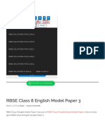 RBSE Class 8 English Model Paper 4 PDF