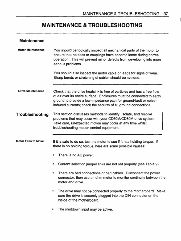 Maintenance & Troubleshooting PDF Electric Motor Troubleshooting