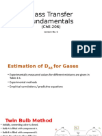 Mass Transfer Fundamentals: Lecture No. 6