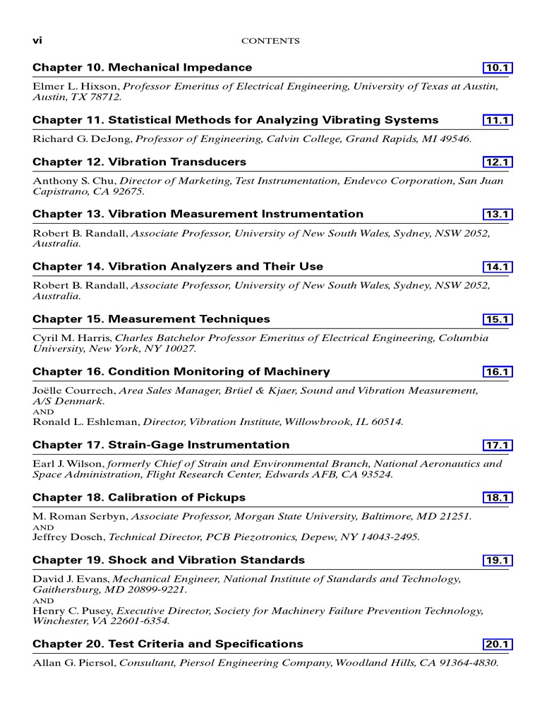 Vibration and Shock Measurement Techniques | PDF | Engineering | Science