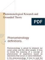 Phenomenological and Grounded Theory
