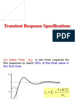 Transient Response Specifications