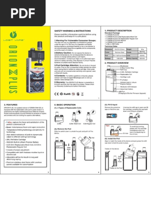 lost vape orion bar manual Orion Plus User Manual PDF