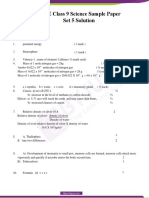 CBSE Class 9 Science Sample Paper Set 5 Solution PDF