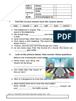 Grade 1 Science Name Grade Portfolio 4 Theme 7 Date Score Acknowledged by I. Find The Correct Answer From The Column Below