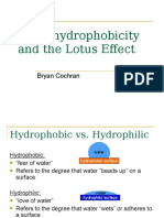 Superhydrophobicity and The Lotus Effect: Bryan Cochran