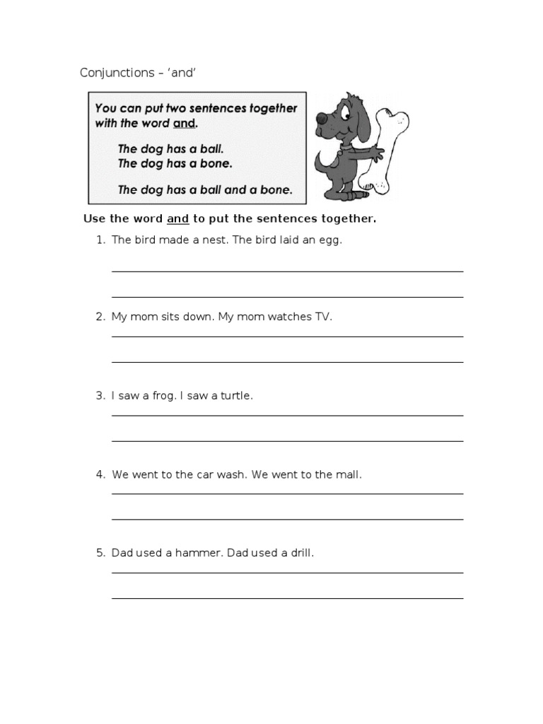 Using 'And' in Sentence Formation | PDF