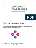 Significance of Language Skills: Abdikadir Abdifatah Feisal-TP055202