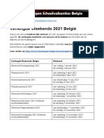 Verlengde Weekends 2021 Belgie - Exacte datums op kalender