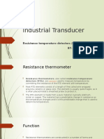 Industrial Transducer: Resistance Temperature Detectors (RTDS) & Types By: Ravi Dhaneja