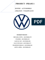 MGT 26 Project - Phase 1: Industry - Automobile Organisation - Volkswagon