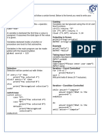 Writing Pseudocode: Variables Casting