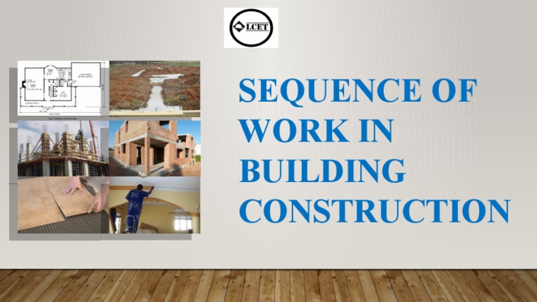 Sequence of Work in Building Construction | PDF