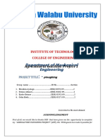 Department of Mechanical Engineering: Agricultural Machine Project 1