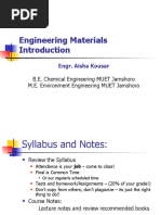 Introduction To Engineering Materials - 15 Batch