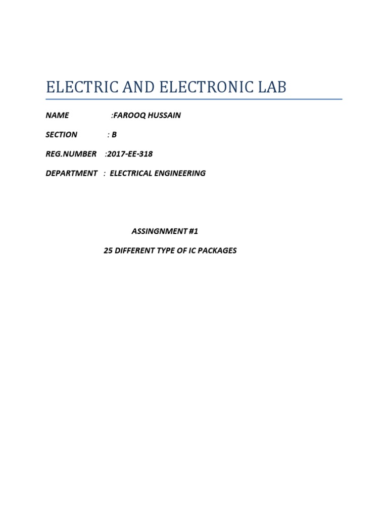Types of IC Packages Explained | PDF | Integrated Circuit | Printed ...