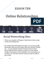 Session Ten: Online Relationships