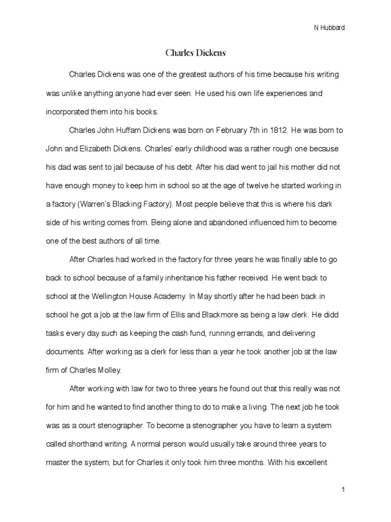 charles dickens research paper