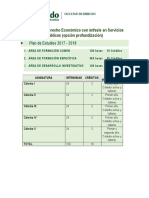 Plan de Estudios Mae Con Enfasis Servicios Publicos