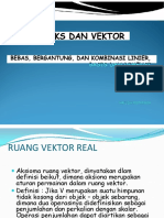 Matriks Dan Vektor-3-Bebas Linier, Bergantung Linier, Kombinasi, Basis Dan Dimensi