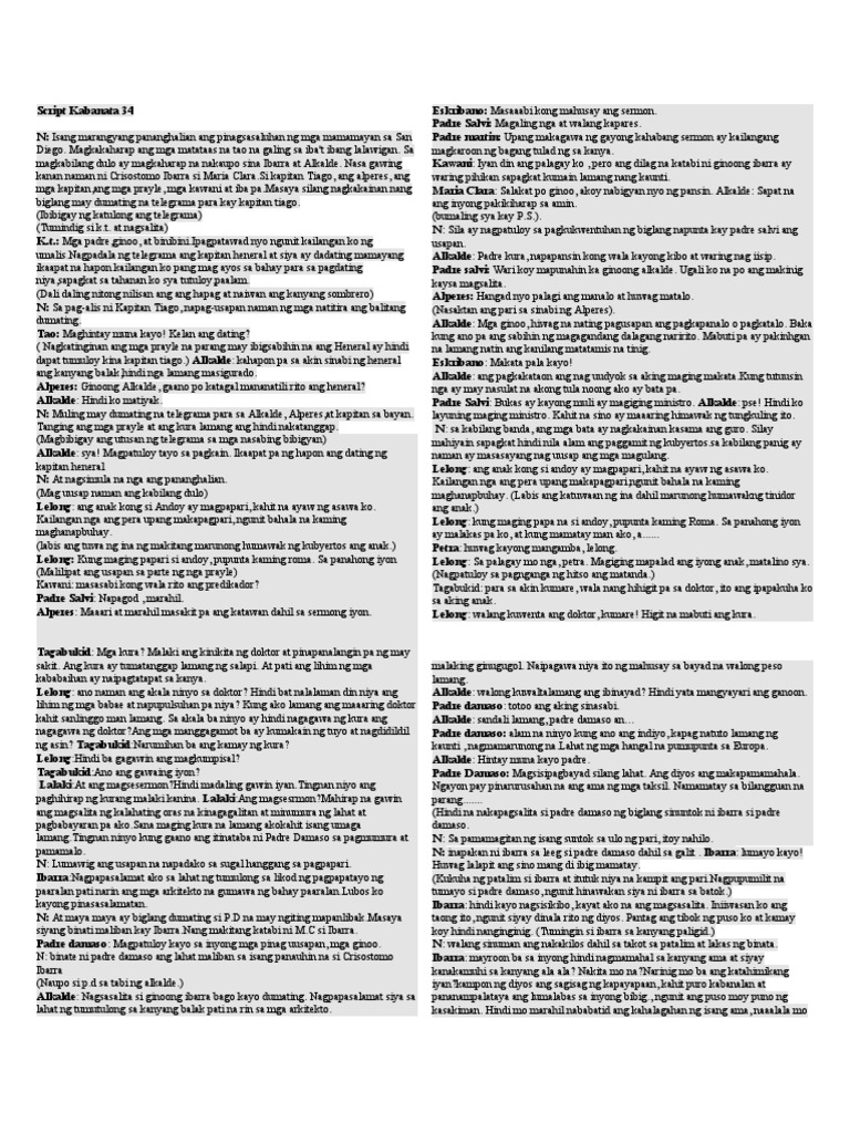 Script Kabanata 34 | PDF