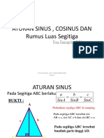 ATURAN SINUS, COSINUS DAN Rumus Luas Segitiga PDF