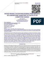 Design Model System Measuring Performance of Laboratory Assistant at Faculty of Computer Science